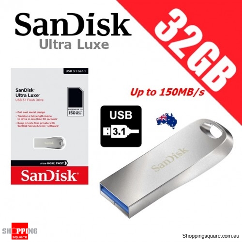 SanDisk Ultra Luxe 32GB USB 3.1 Flash Drive Memory Metallic 150MB/s -  Online Shopping @ Shopping Square.COM.AU Online Bargain & Discount Shopping  Square