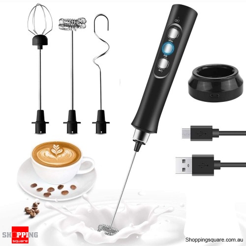Electric Kitchen Foamer Milk Frother Rechargeable Egg Beater Whisk