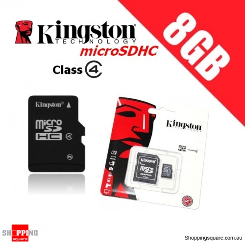 Kingston 8GB MicroSD Memory Card Class 4 With Adapter SDC4 Online