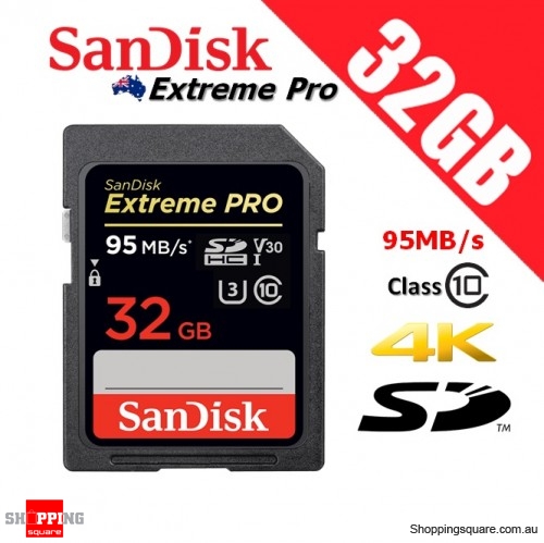 SanDisk Extreme Pro 32GB SD SDHC Memory Card UHS-I V30 95MB/s 4K Ultra ...