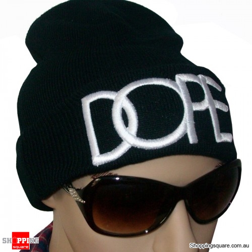 Men's Hip-Hop Dope Beanie Cotton Knitting Wool Hat Black Colour ...