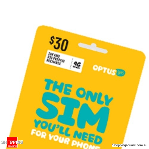 Optus $30 Prepaid Mobile SIM + Recharge 4G Triple SIM - Online Shopping