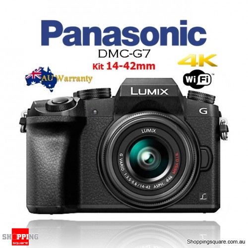 Panasonic Lumix DMC-G7 with 14-42mm G Vario Lens DSLR Camera Kit Black