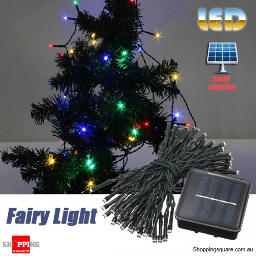 60 Led 8m Solar Powered String Fairy Light Decor For Xmas Party