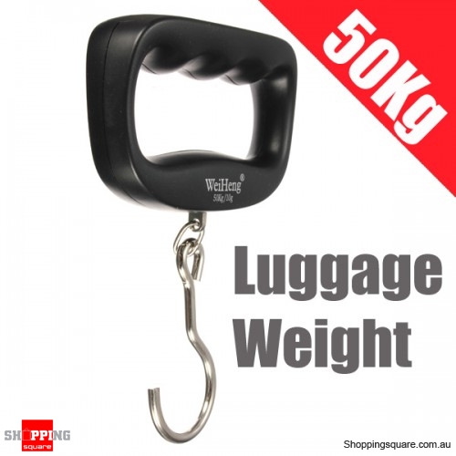 LCD Digital 50kg/10g Electronic Hang Hook Luggage Weight Scale 