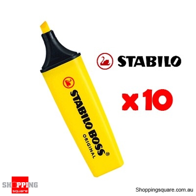 Stabilo Boss Super Plus Highlighters Yellow Pk/10