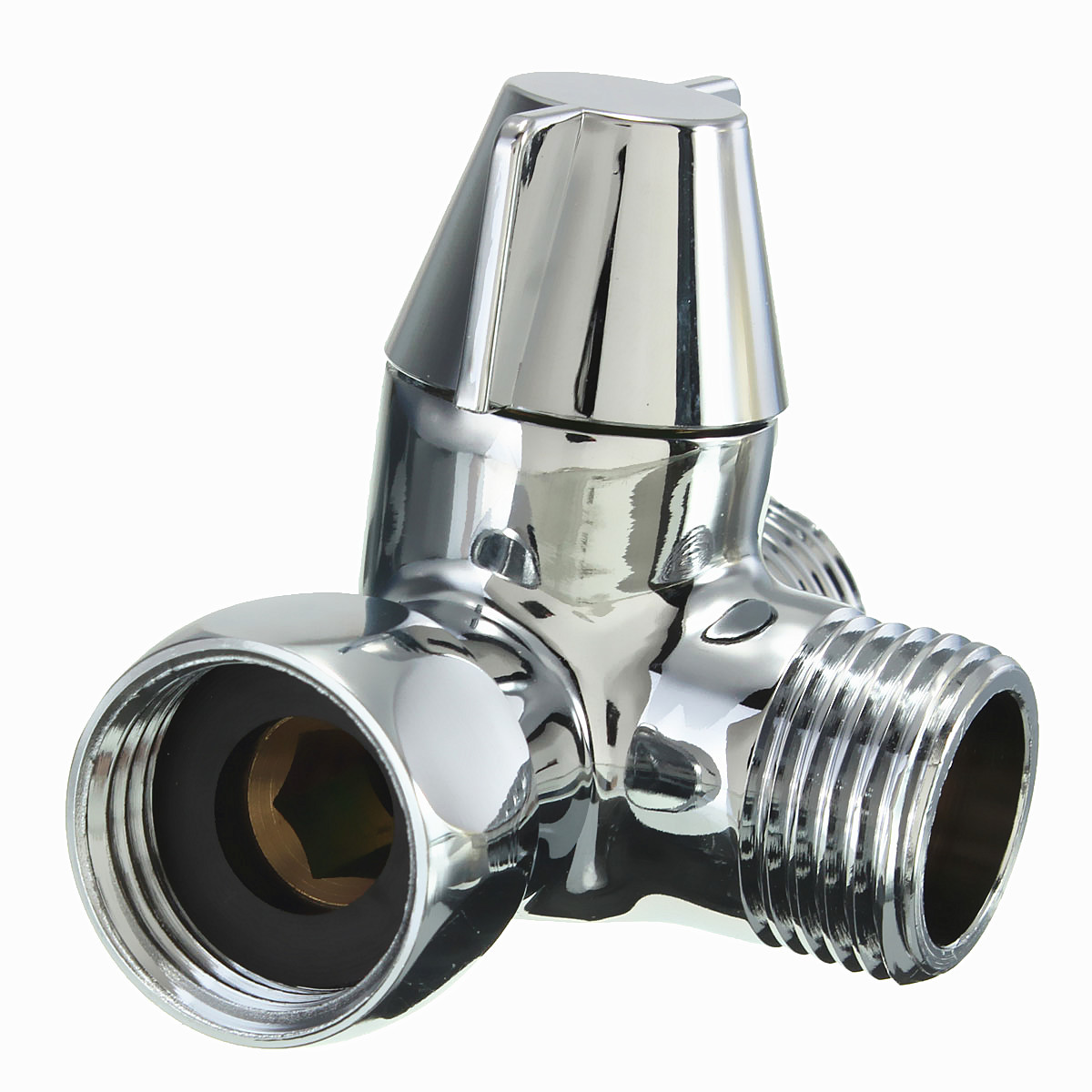 3 Way T Adapter G1 2 Diameter Brass Chrome Shower Diverter Valve For