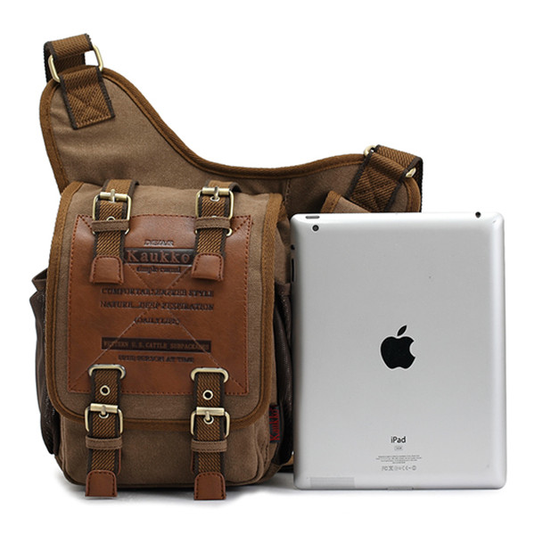 men's retro canvas travel shoulder bags