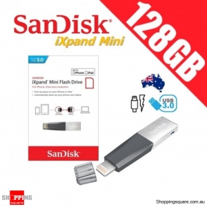 SanDisk iXpand Mini 128GB USB 3.0 Flash Drive Memory for iPhone iPad