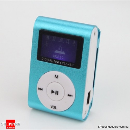 Mini USB Clip MP3 Player Music Media with LCD Screen Support 32GB TF ...