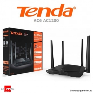 Tenda AC6 AC1200 Smart Dual Band WiFi Router Black