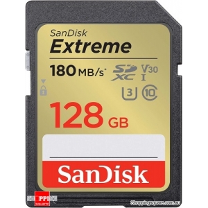 2022 New SanDisk Extreme SDXC UHS-I SD Card C10 U3 V30 4K UHD 128GB 180MB/s (SDSDXVA-128G)