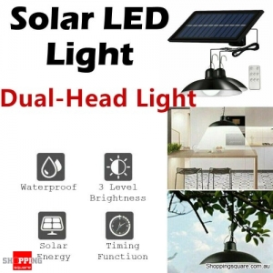 LED Lamp Solar Power Outdoor Garden Hanging Yard Pendant Light W/ Remote Control
