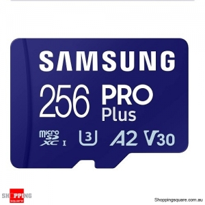 SAMSUNG PRO Plus 256GB microSD Memory Card + Adapter, Up to 180 MB/s, Full HD & 4K UHD, UHS-I, C10, U3, V30, A2