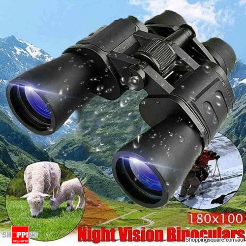 180x100 Zoom Outdoor New Day Night Vision Binoculars Travel Folding Telescope