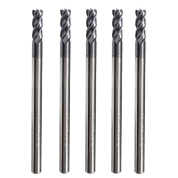 5X 4 Flutes 3mm Shank Tungsten Carbide End Mill Cutter - Online ...