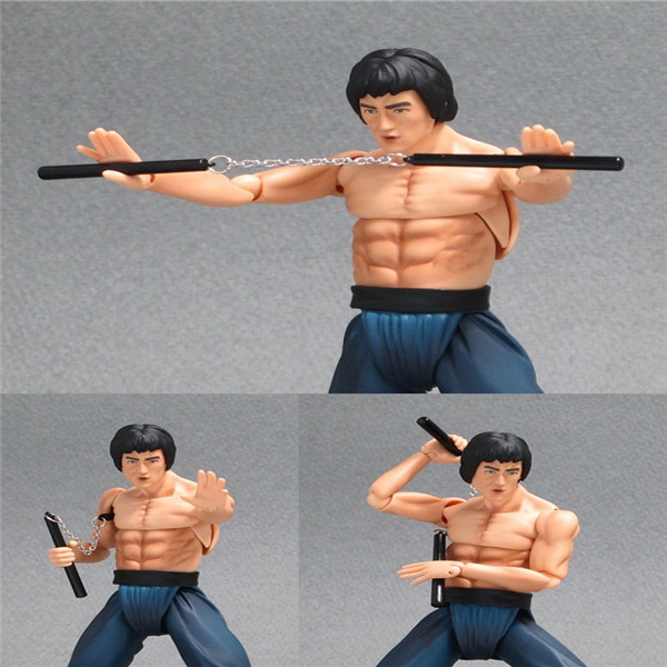 Figma Bruce Lee Man Flexible Action Figure Model Movie Cartoon Toy Kung ...