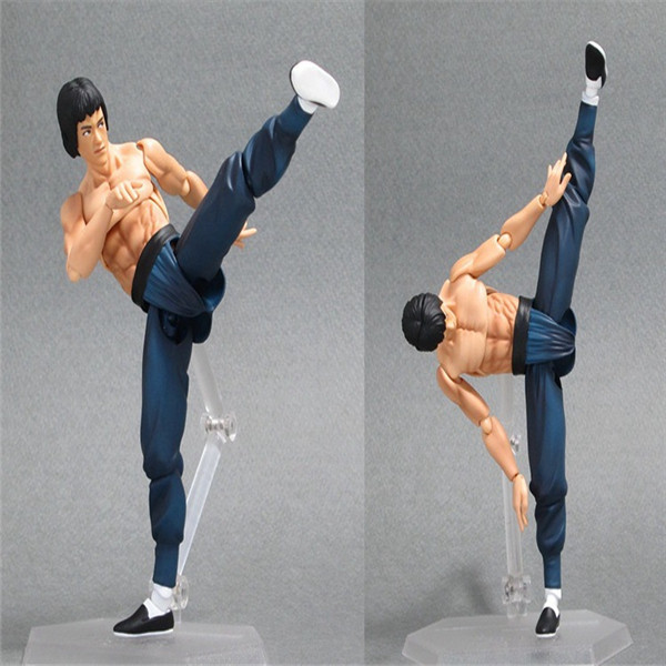 Figma Bruce Lee Man Flexible Action Figure Model Movie Cartoon Toy Kung ...
