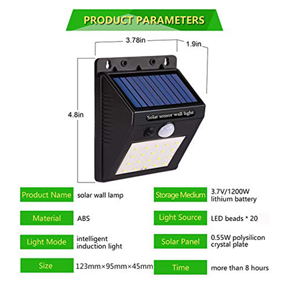 Solar sensor wall light схема