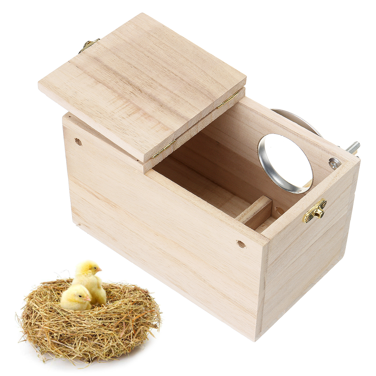 Budgie Nest Wooden Box Breeding Boxes Aviary Bird House ...