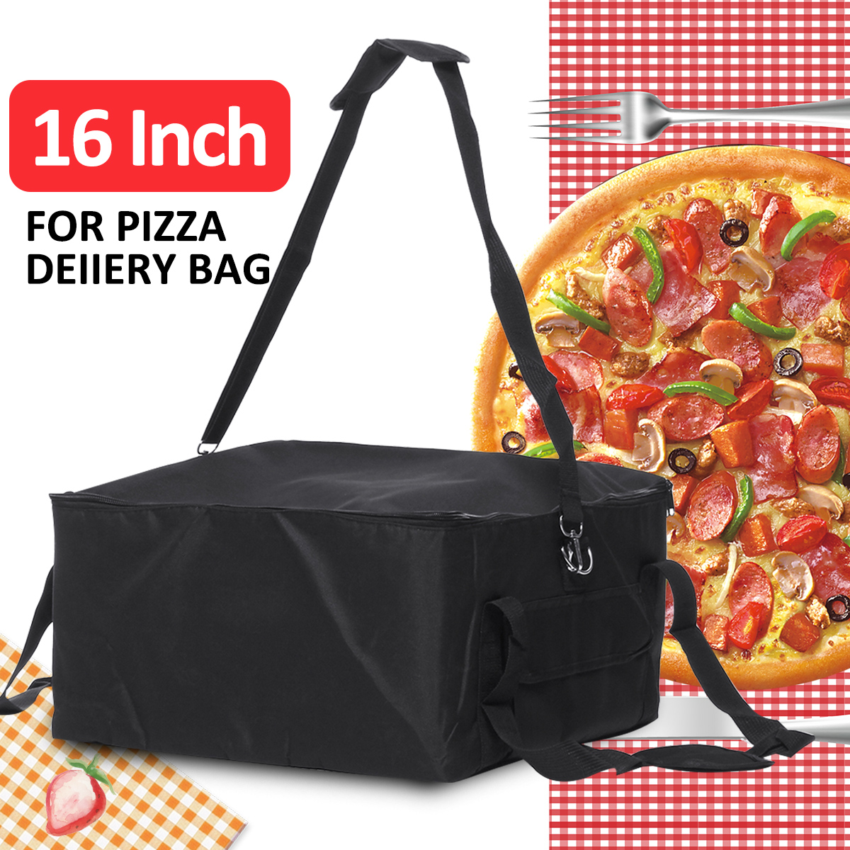 16 inch pizza delivery bag