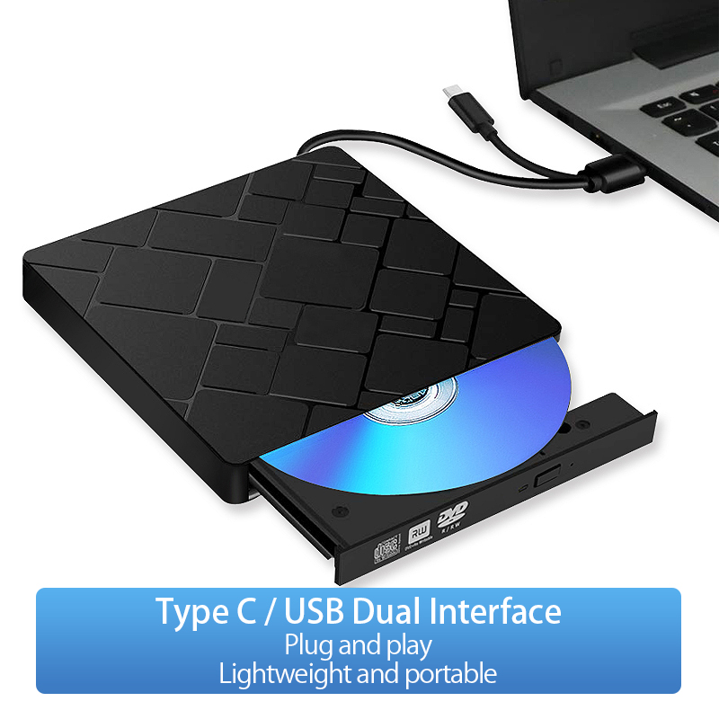 USB 3.0 Type-C External Optical Drive Slim USB High Speed Writer Drive ...