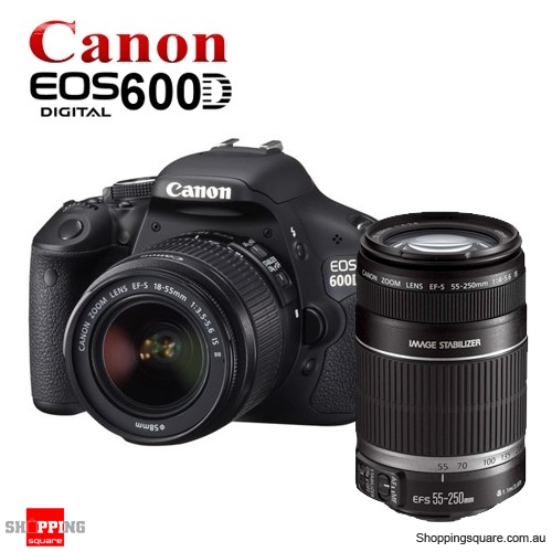 Canon EOS 600D Kit (18-55mm IS & 55-250mm Lens) IS DSLR Camera - Online ...