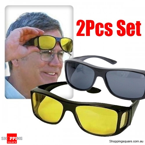 HD Vision WrapArounds Sunglasses 2 pcs 1 set - UV Protection - Online ...