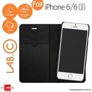 Lab C Smart Wallet Case Black Colour for iPhone 6/6S