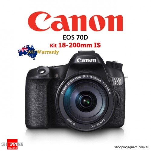 Canon EOS 70D Kit 18-200mm IS Lens DSLR Camera - Online Shopping ...