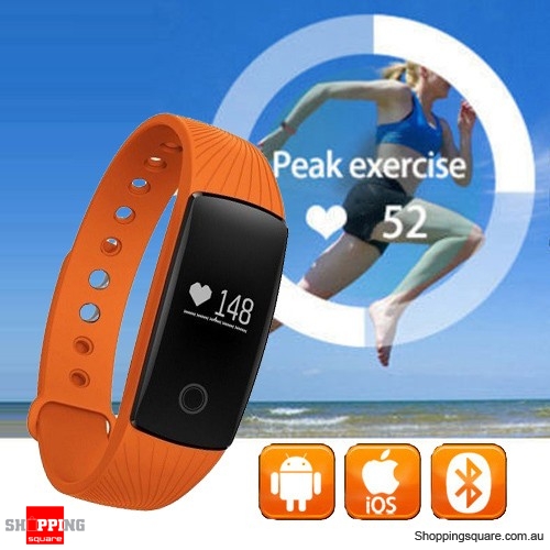 Bluetooth 4.0 Fitness Tracker Heart Rate Monitor ID107HR Smart ...