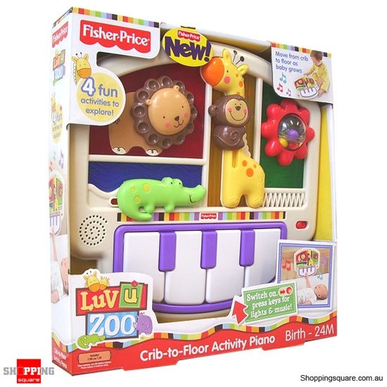 FISHER PRICE Luv U Zoo Crib-to-Floor Activity Piano - Online Shopping ...