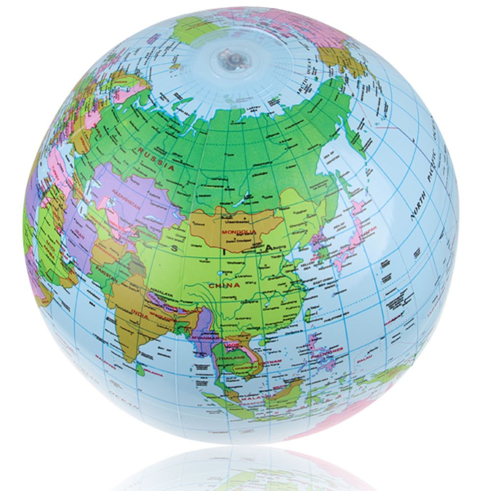 EARTH 40cm Inflatable Globe Geography World Map Balloon Beach Ball Tool