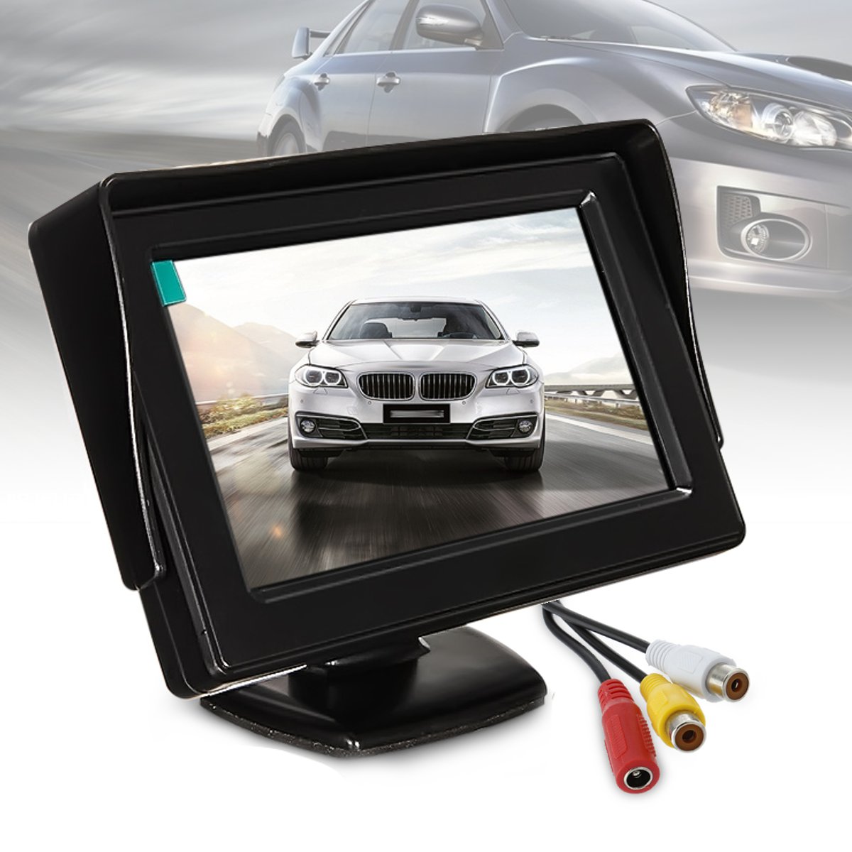 4.3inch Lcd Car Rear View Monitor Screen Reverse Camera Kit Dvd Vcr 