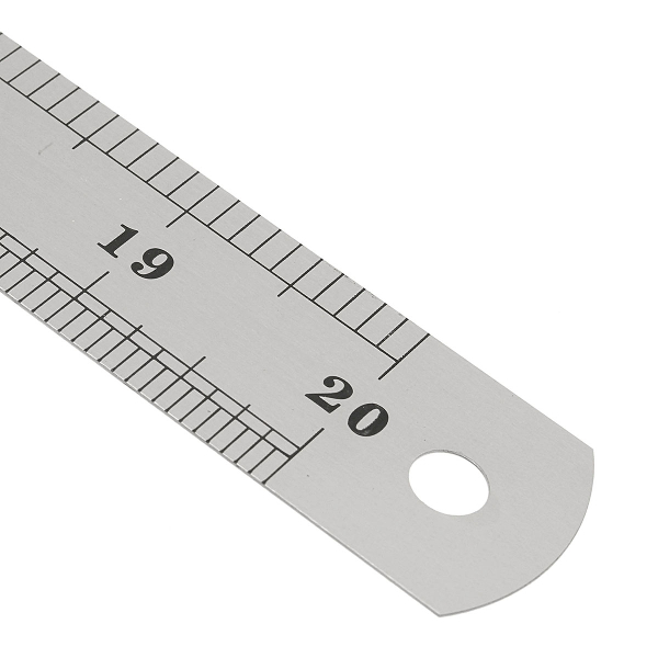 50CM Stainless Steel Double Side Scale Straight Ruler Measure Tool with ...