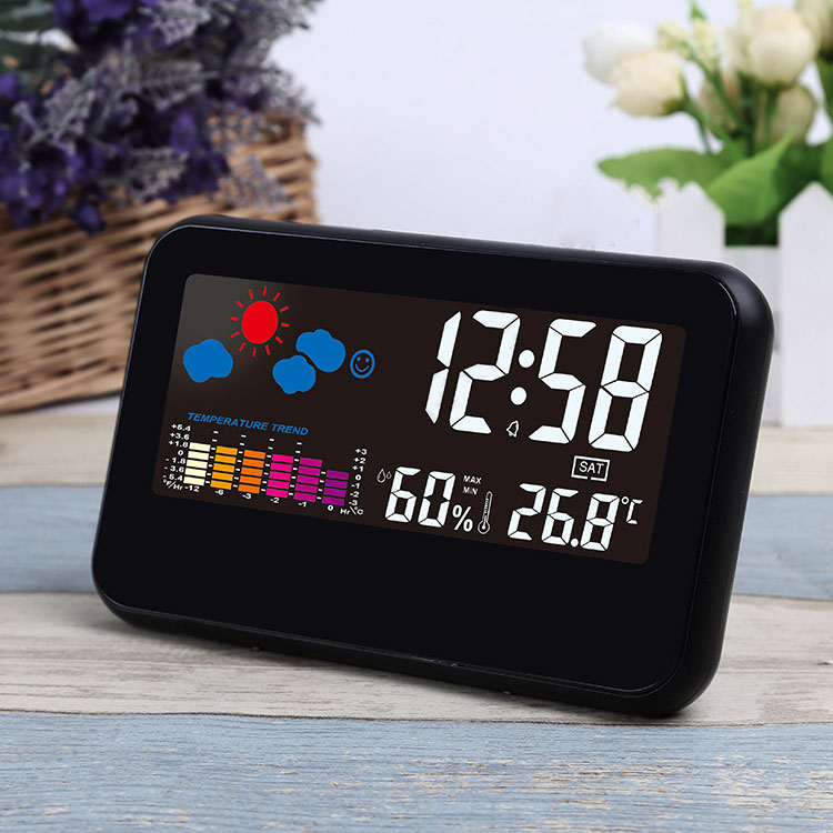 Digital Weather Station Thermometer Hygrometer Alarm Smart Clock ...