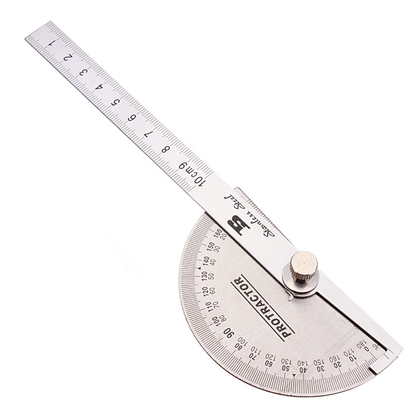 90 x 150mm Protractor Round Angle Ruler Head Stainless Steel ...