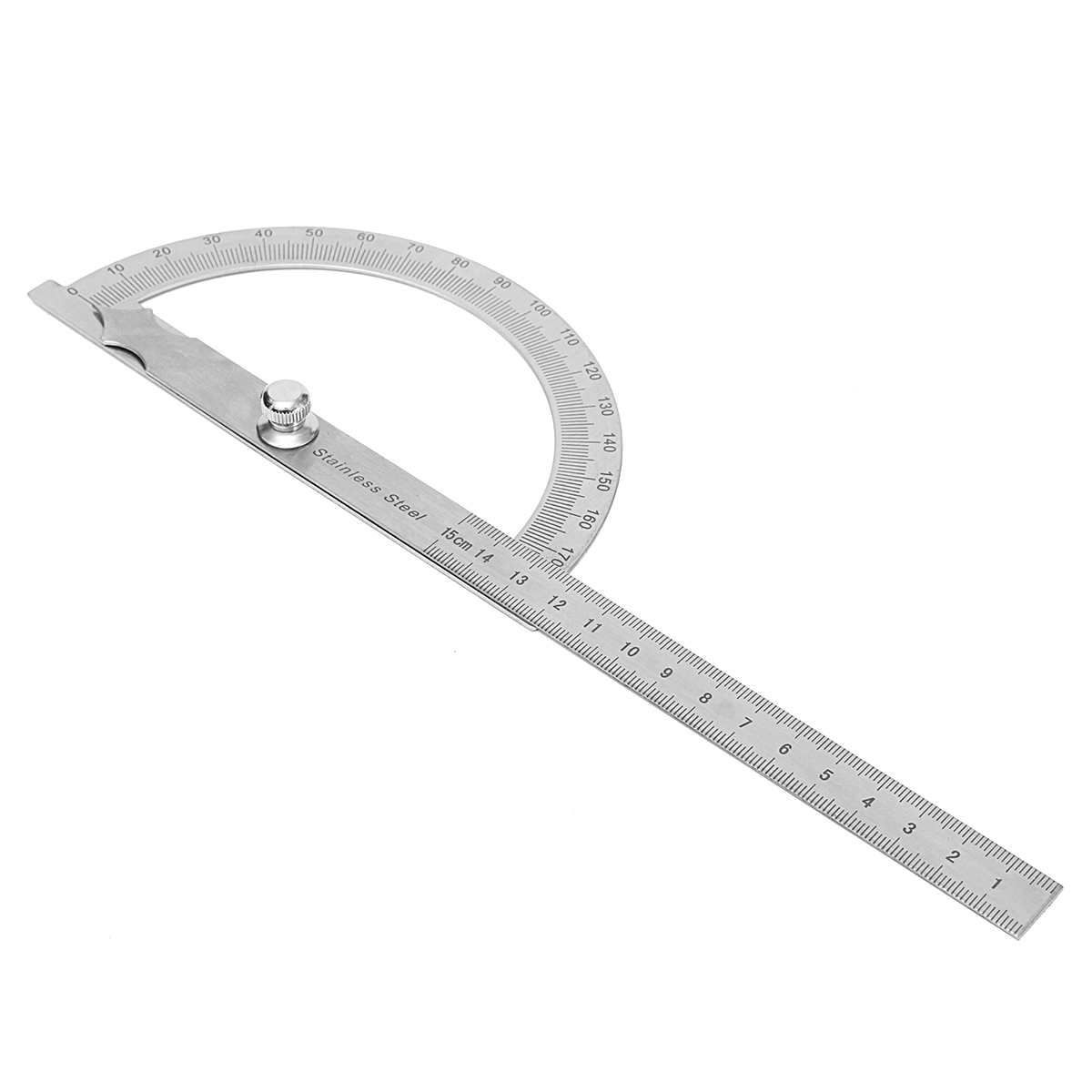 Detachable Stainless Steel Round Head Rotary Protractor Angle Ruler ...