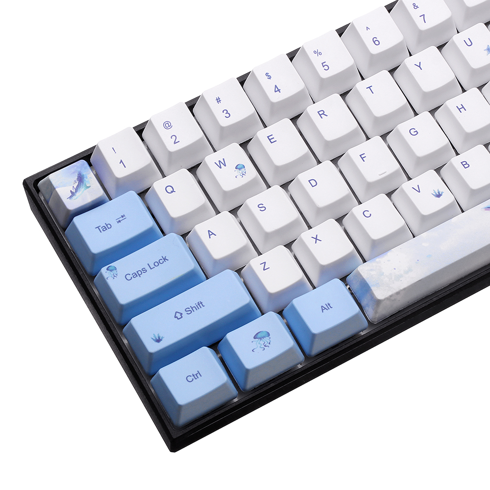 72 Keys Whale Keycap Set OEM Profile PBT Sublimation Keycaps for ...