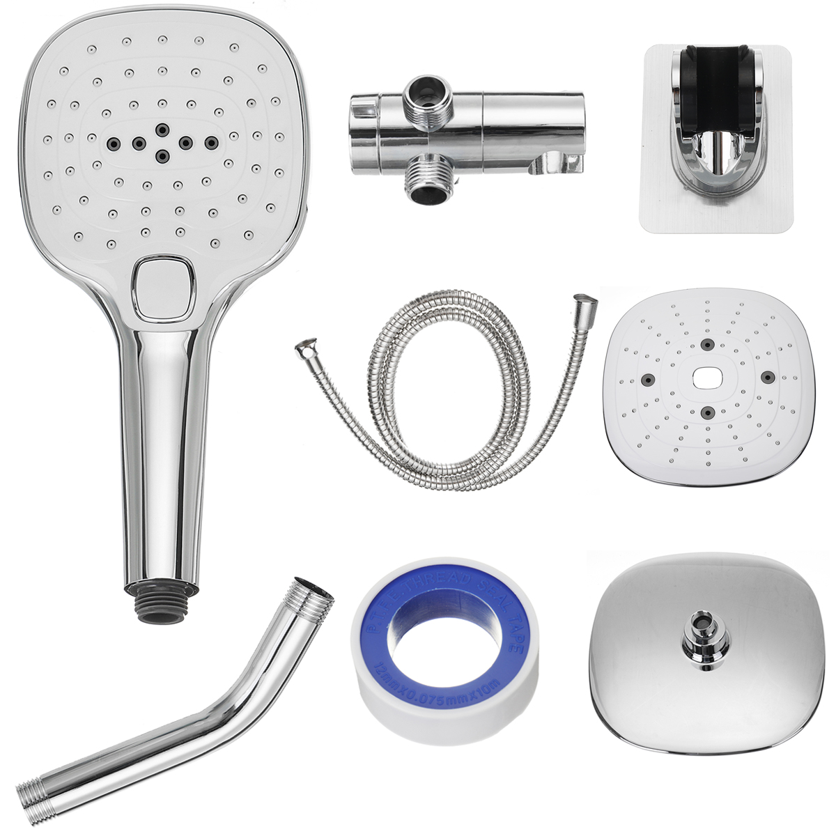 Shower Head Handheld Spray, Rainfall Shower Combo with Hose Bracket ...