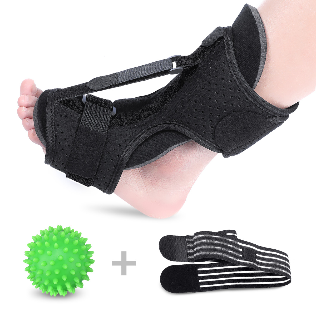 Adjustable Plantar Support Elastic Foot Splint Protector Orthotic Foot ...