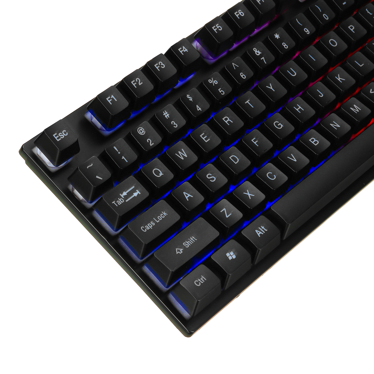 D500 104 Key USB Wired Gaming Keyboard RGB Backlit 1600 DPI Gaming ...