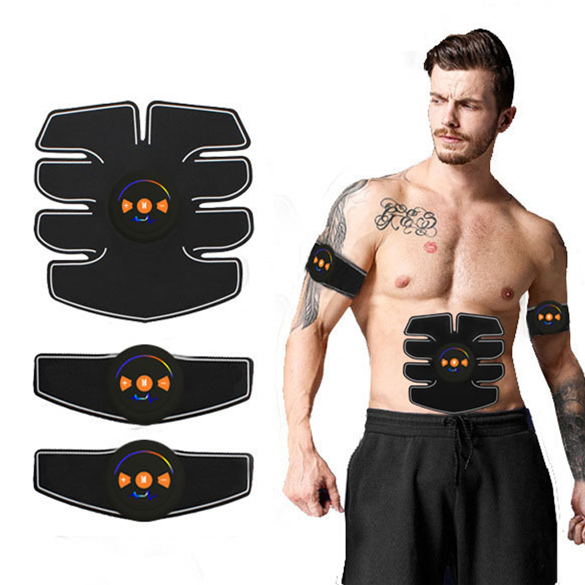 1 Set Abdominal Muscle Trainer Massage Stimulator Ab Wireless Vibration ...