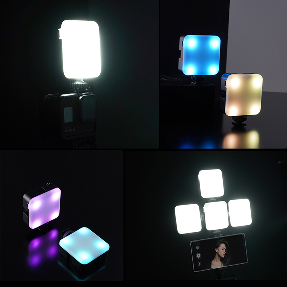 TELESIN Mini RGB LED Video Light 2000mAh Portable Pocket Photographic