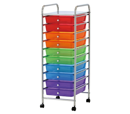 10 Drawer Multi-Colour Storage Trolley - Online Shopping @ Shopping ...